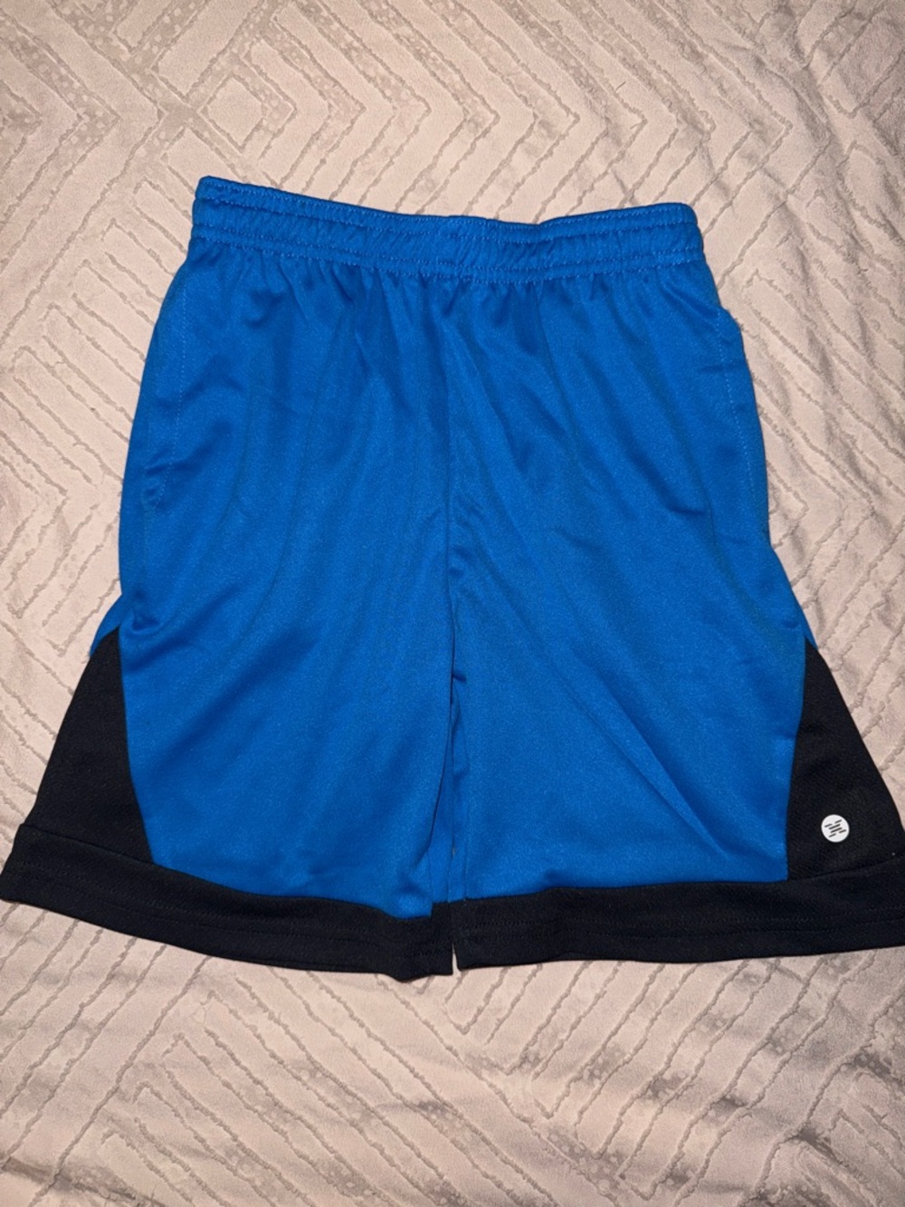 Boy’s Blue Athletic Shorts with Black Trim